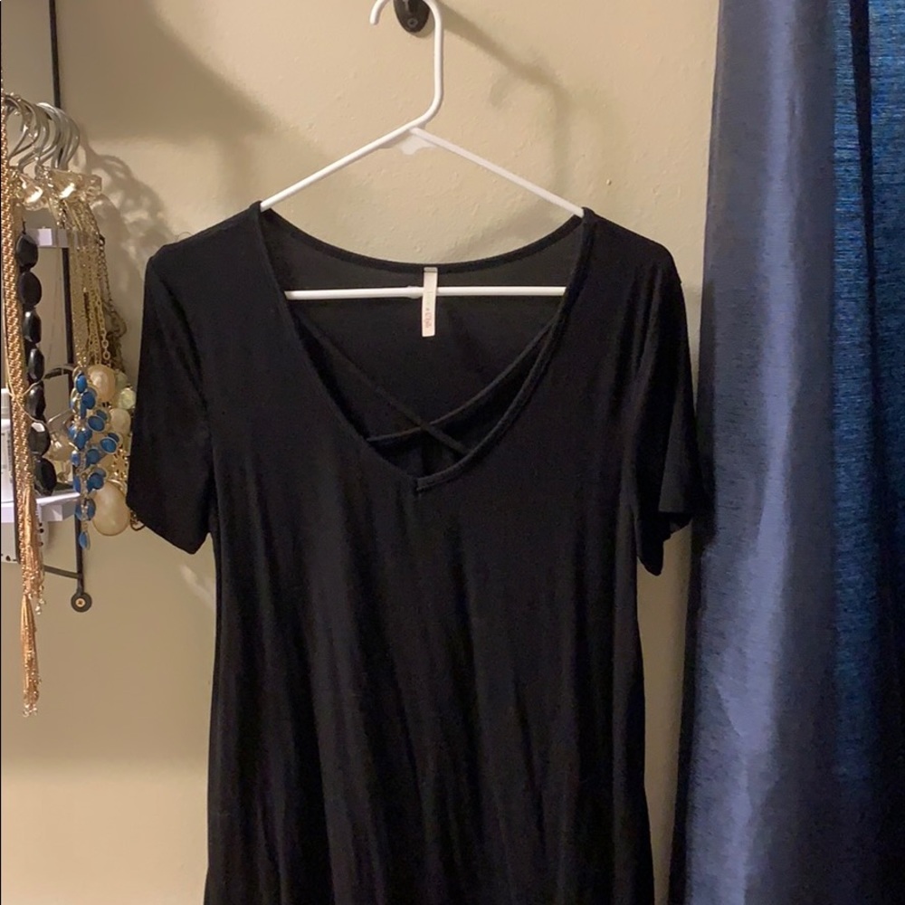 Lime n Chili Criss Cross V Neck Tee